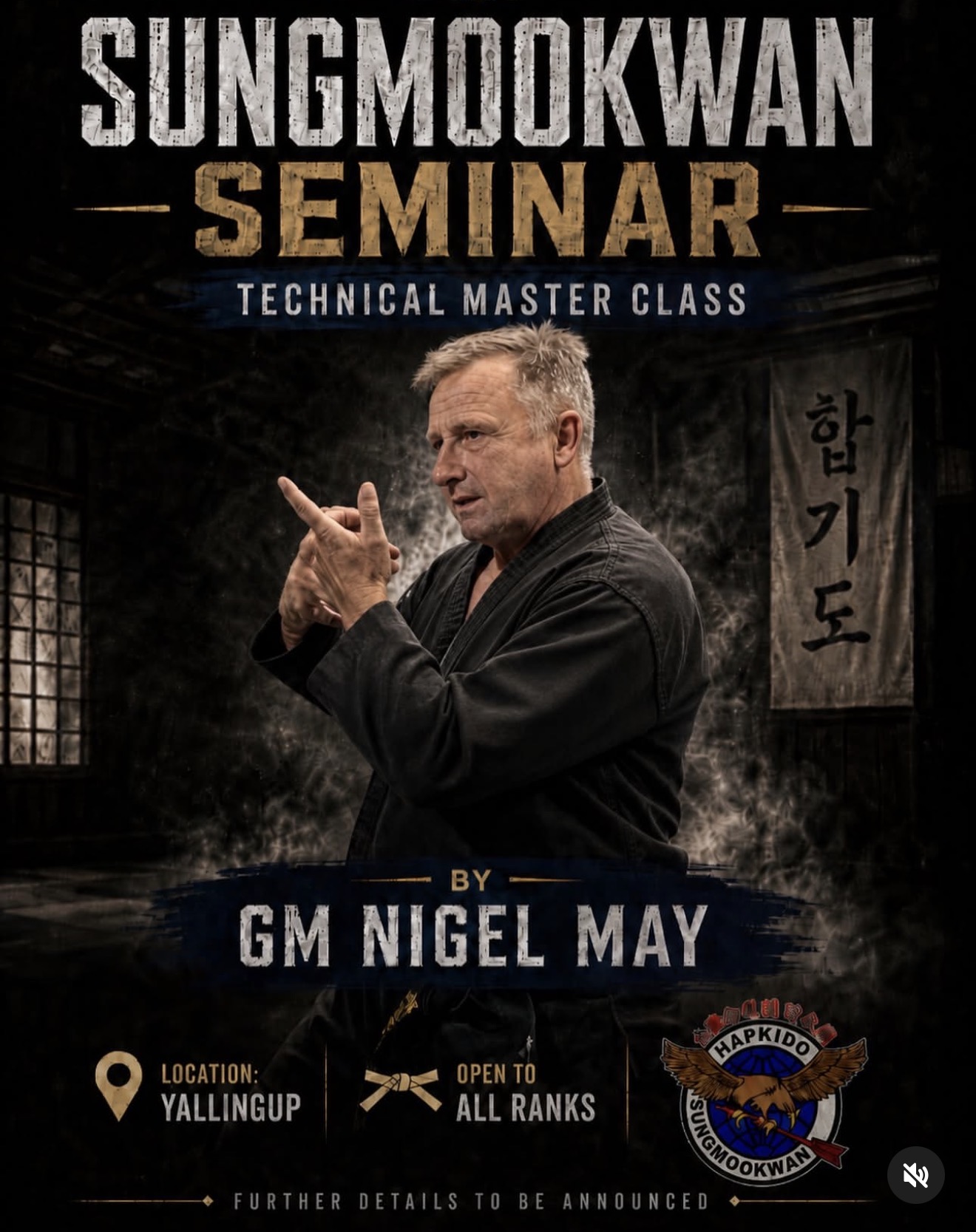 SungMooKwan Hapkido Technical Masterclass seminar with GM Nigel May, Yallingup WA