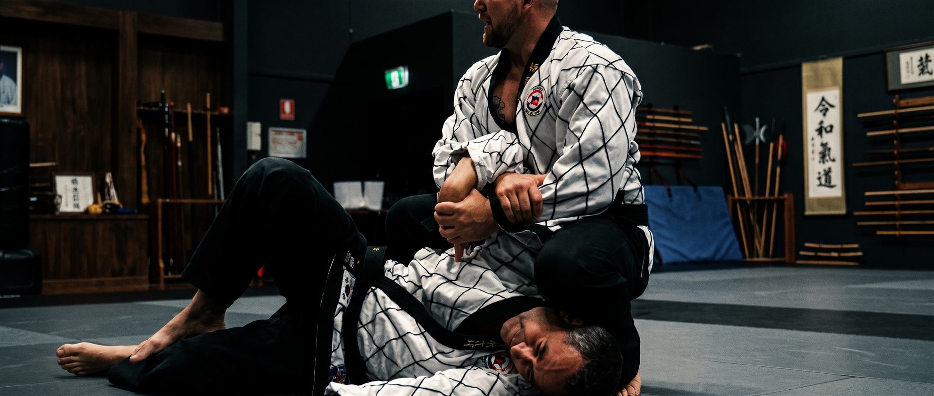 Hapkido Australia students training joint locks and throws in the dojang